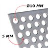 Geperforeerd Rvs 500x1000x1,5mm Rond 10mm