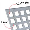 Geperforeerd staal 500x1000x1,5mm 10x10mm